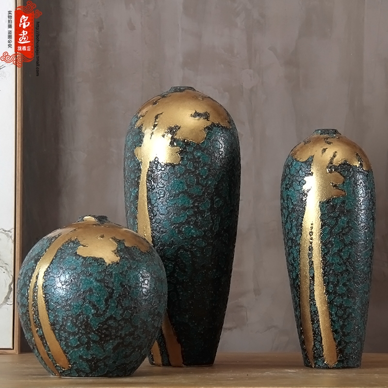 Manual see colour ceramic flowers, dried flowers, jingdezhen up up flower arrangement of modern living room hotel villa furnishing articles