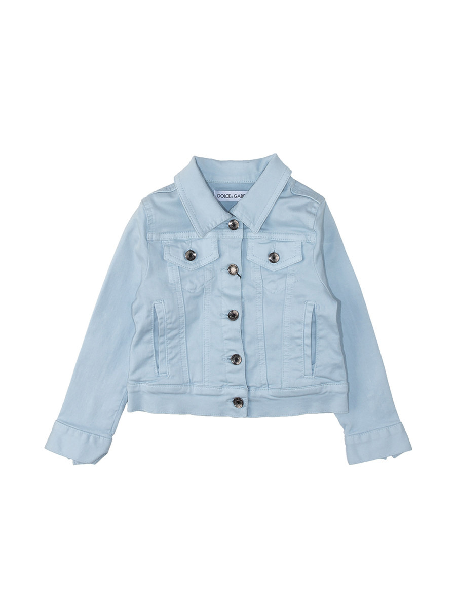 Dolce&Gabbana 水蓝色多袋装饰牛仔外套