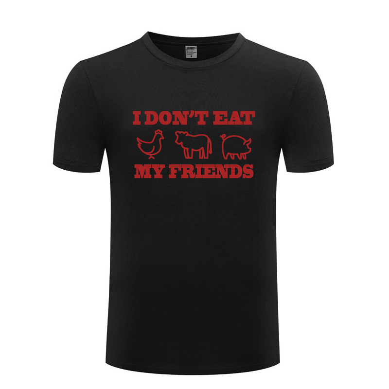Men's T-Shirt I Don'T Eat My Friends - Vegan Vegetarian Veganist