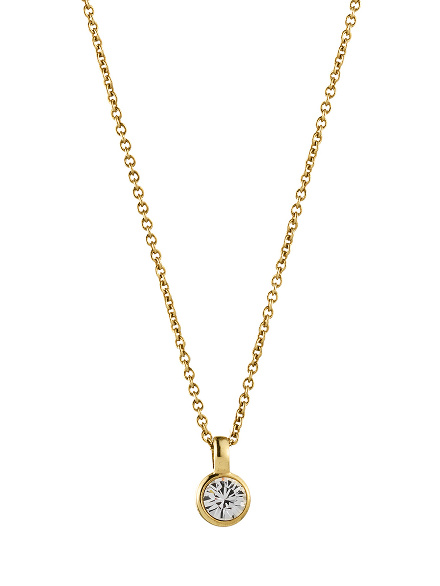 DYRBERG/KERN 金色经典系列圆形闪钻项链