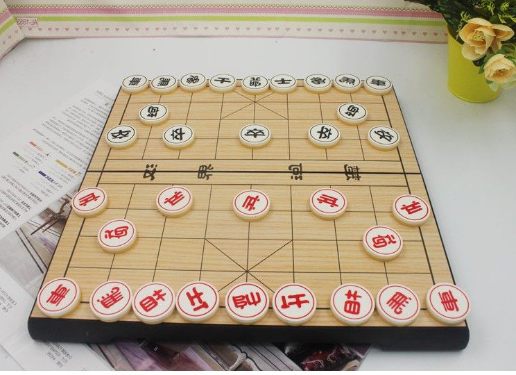 Chinese chess magnetic suit Puzzle Toys Fold of Chessboard Pawns Big Number children 