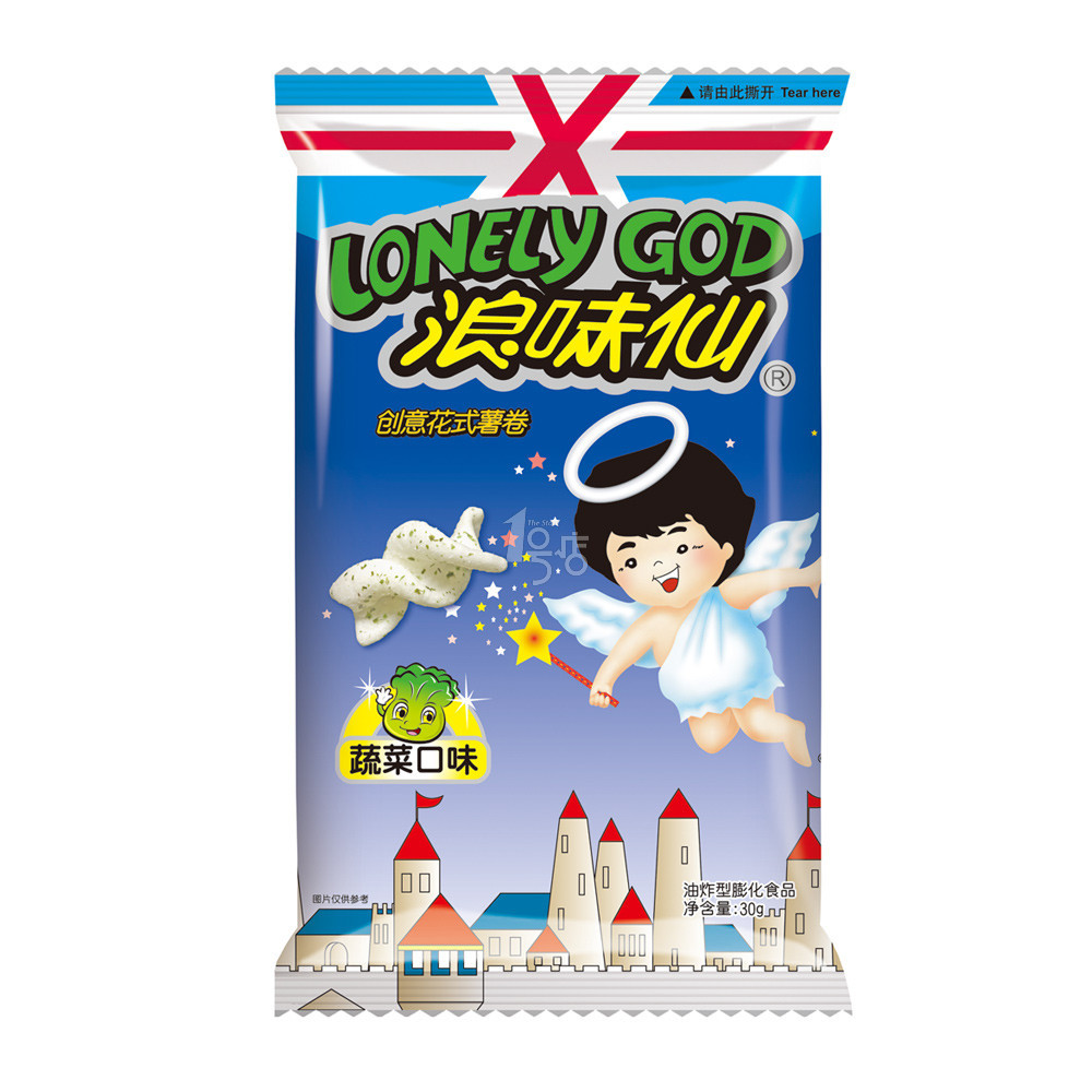 浪味仙 创意花式薯卷 蔬菜口味 30g/袋 新老包装随机发送