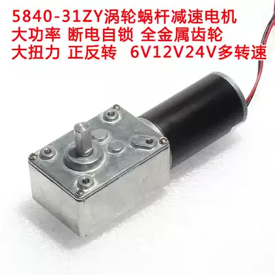 31ZY permanent magnet DC turbine worm gear motor 12V curtain machine billboard motor 5840 tooth box motor