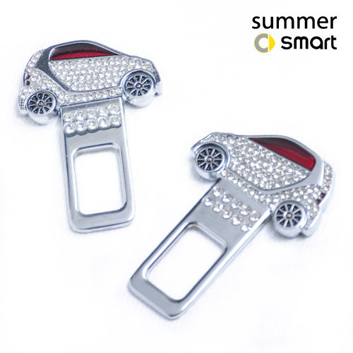 奔驰Smart汽车内饰品 带钻内饰安全带装饰卡扣 超可爱内饰品插销