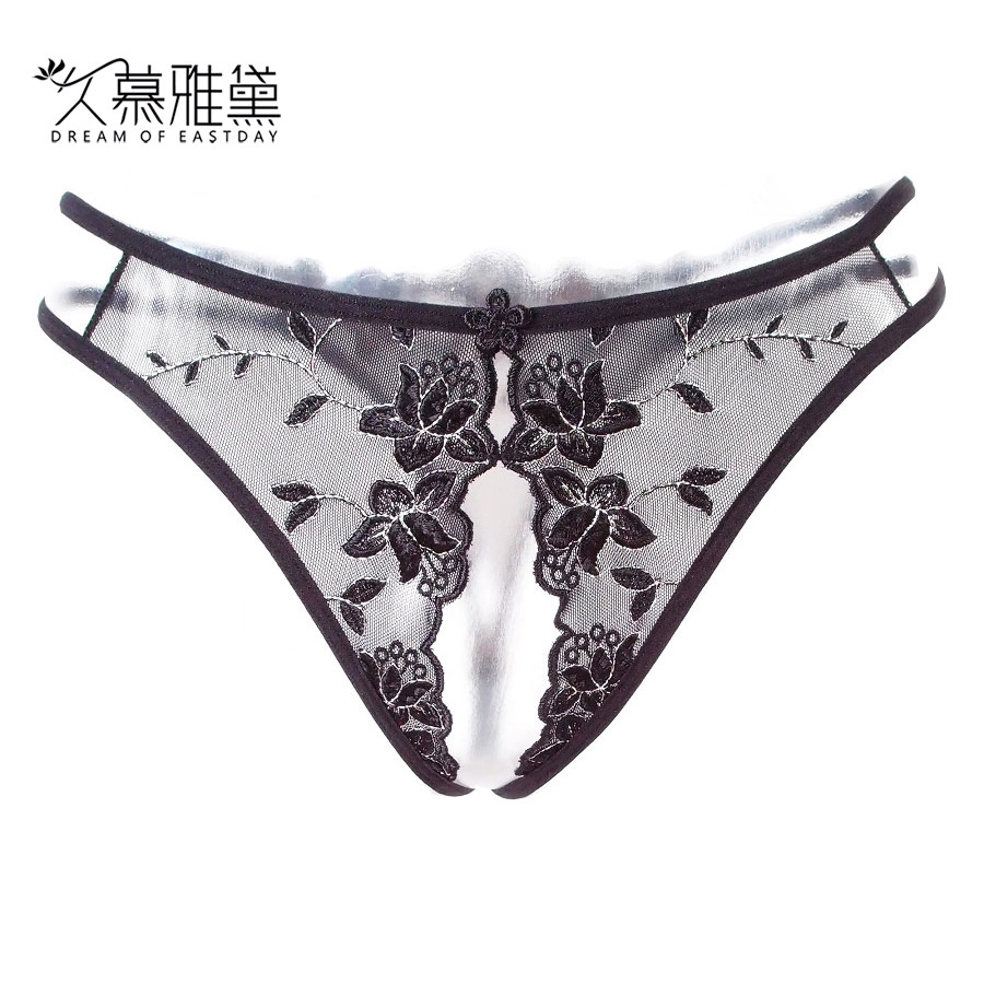 久慕雅黛情趣内衣性感女蕾丝刺绣丁字内裤情趣开档诱惑三角T裤JM