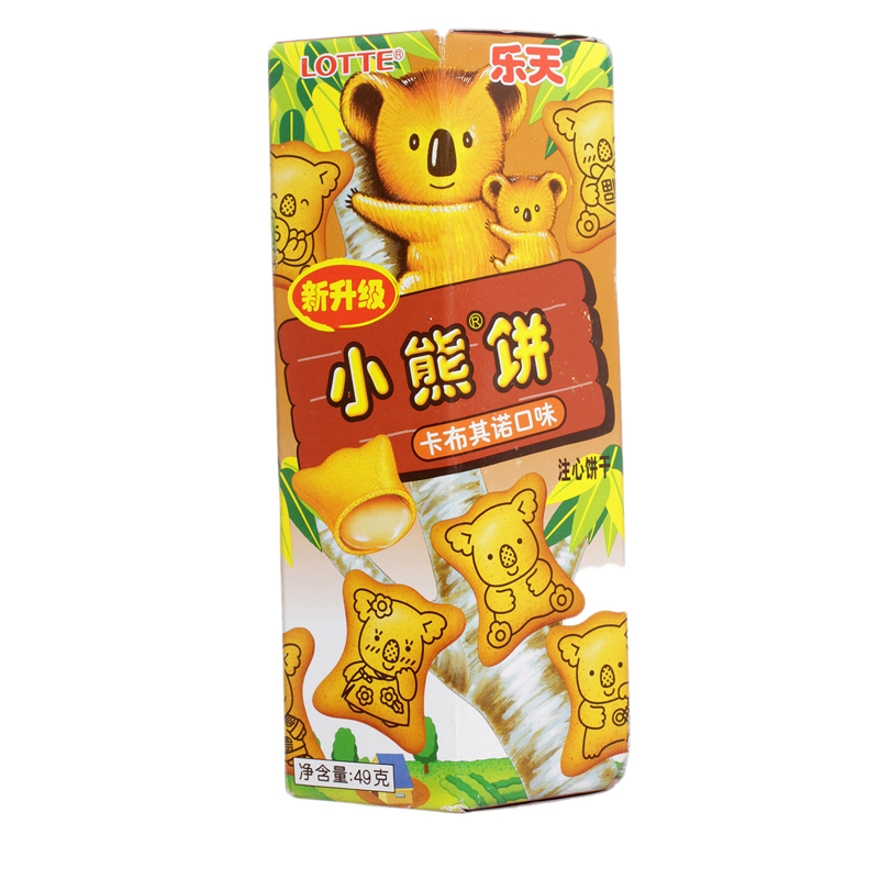 【天猫超市】 LOTTE/乐天零食小熊注心饼干(卡布奇诺口味）49g#
