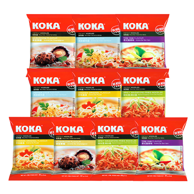 【天猫超市】新加坡进口可口10连包方便面健康速食品面小零食