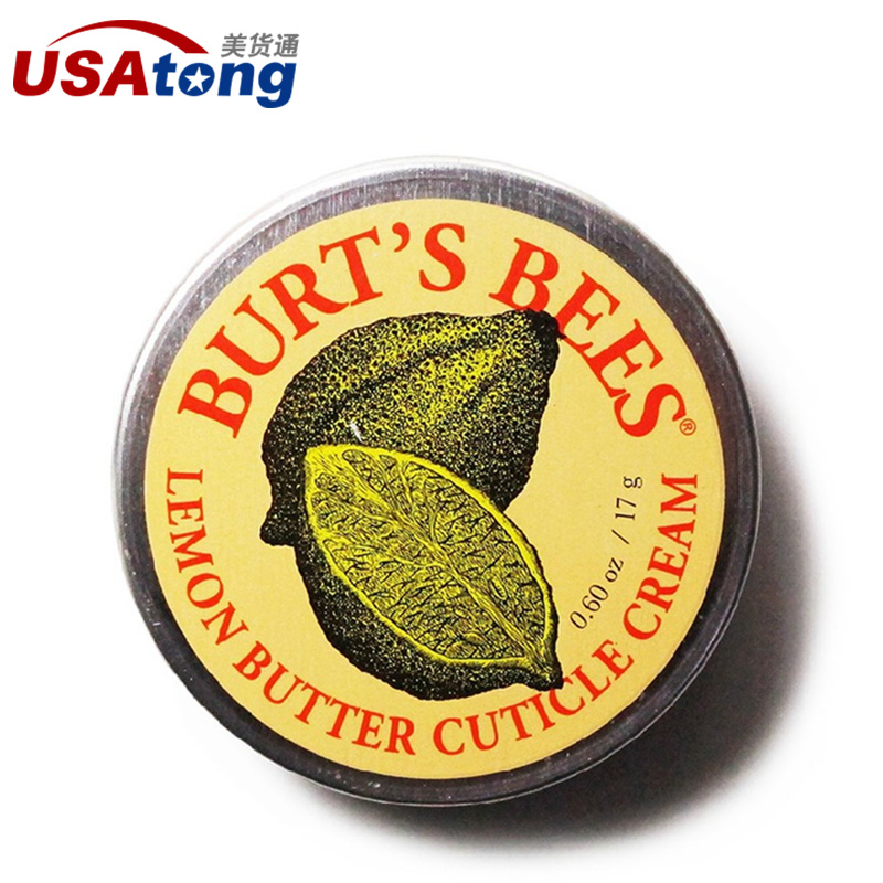 海外直邮Burts bees小蜜蜂柠檬油指甲边缘修护霜护甲 17g