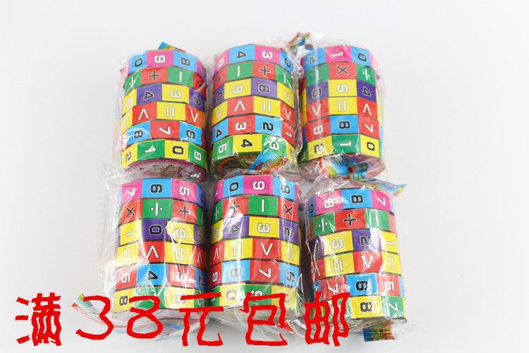 Cylindrical Six - order cube children's mathematics helps can add and subtract the answer - sticker digital cube