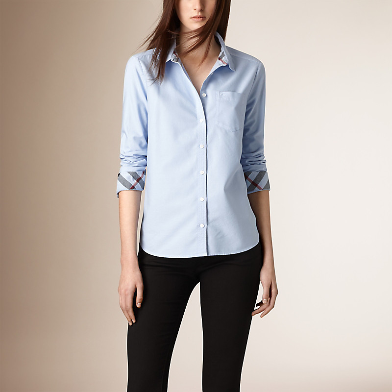 BURBERRY/博柏利格纹装饰棉质衬衫 40030411