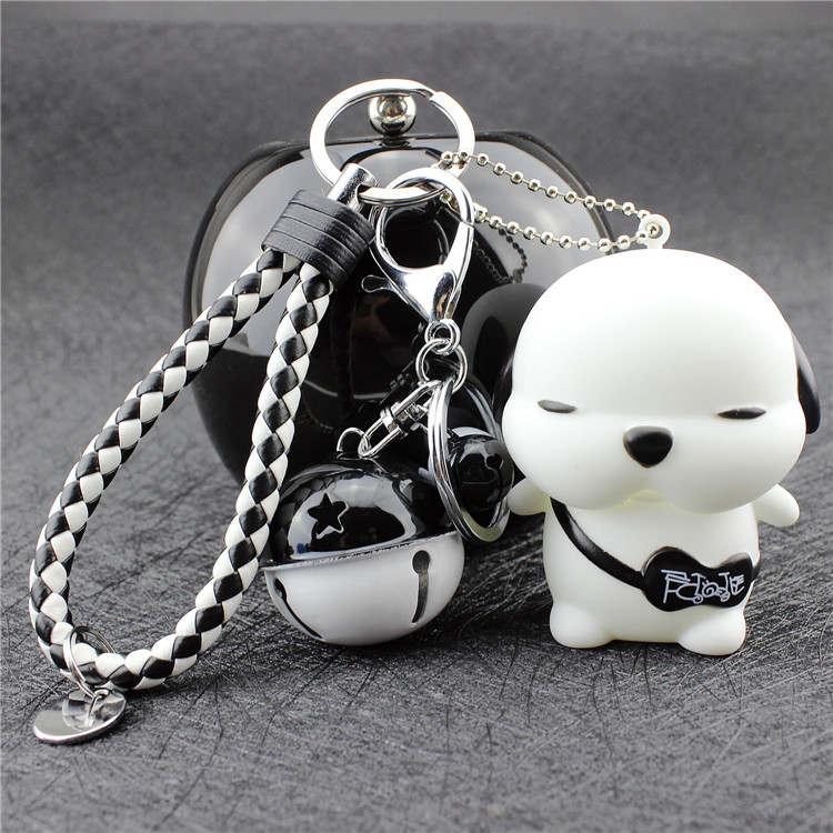 Creative cute zodiac rogue dog keykkonfemale cartoon couple car keychain car keychain hanging