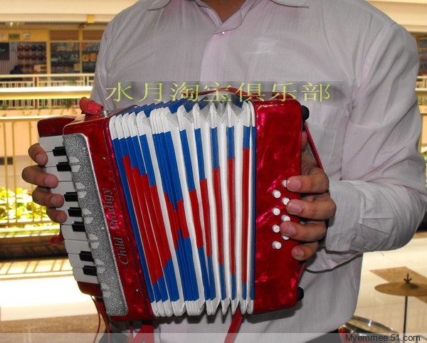 Shengjie UC104 children's accordion 8 bass 17 keys beginner entertainment piano music enlightenment toy props