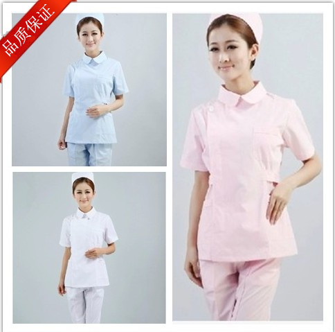 Nightingale white summer dress Bottom upper neckline cavity dental suit Two-piece suit Nurse suit White coat