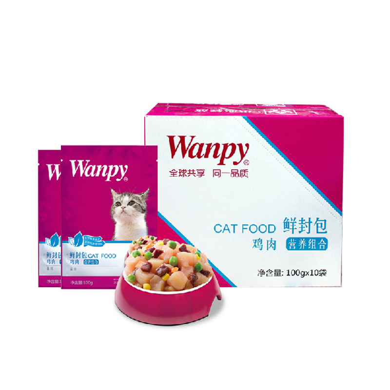 顽皮猫用妙好鲜封包 鸡肉鲜封包12包组合 猫罐头猫零食包邮