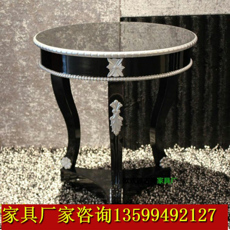 European-style coffee table Sample house display center negotiation table and chair combination neoclassical hotel hotel KTV corner table round table furniture