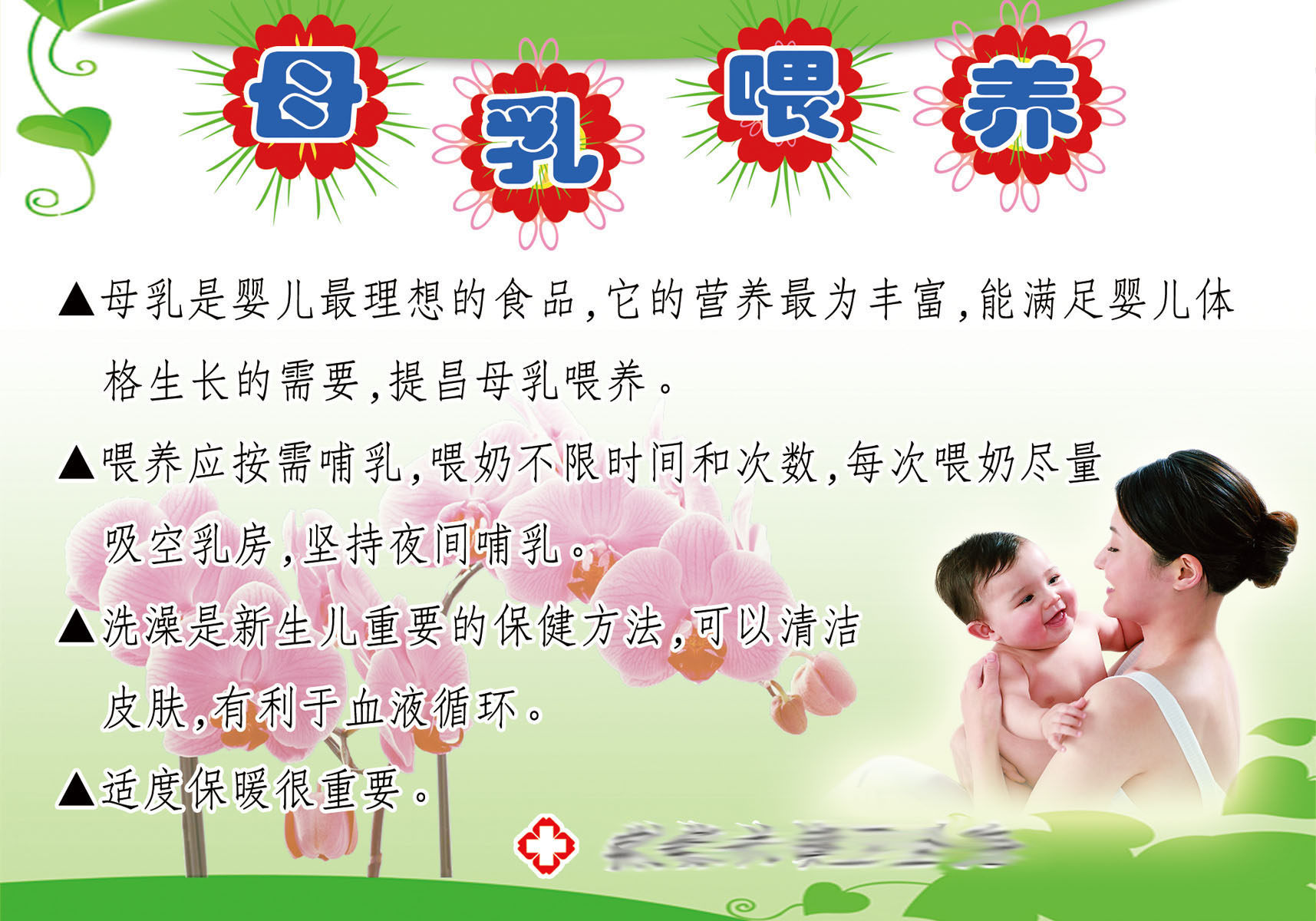 611办公装饰海报展板素材254卫生院母乳喂养的好处
