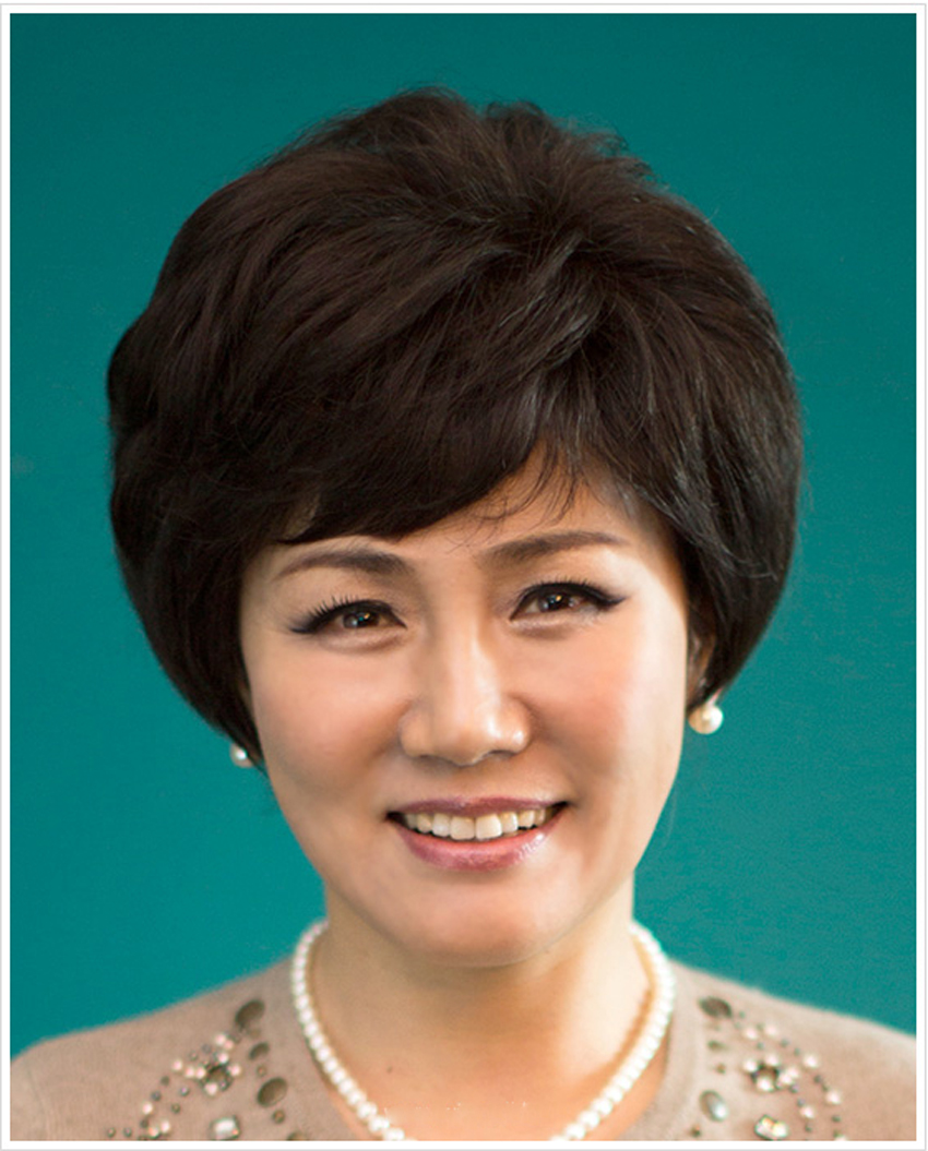 新款真发假发 短发 中老年妈妈假发 蓬松女士假发套卷发手织头皮
