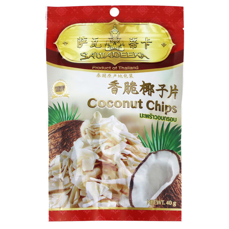 【天猫超市】进口零食 泰国进口果干 萨瓦蒂卡香脆椰子片40g