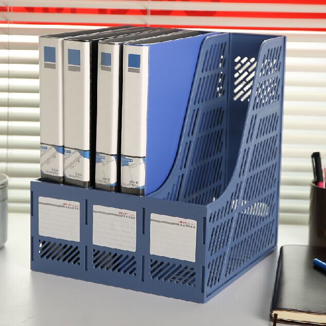 Able 9847 Triple File Basket Information Shelf File Bar Information Rack Office Supplies Shockproof Anti-Fall
