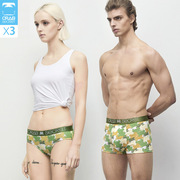 3 piece cua người đàn ông bí mật và phụ nữ đồ lót nam boxer couple cotton in sexy tam giác đồ lót nữ mùa hè