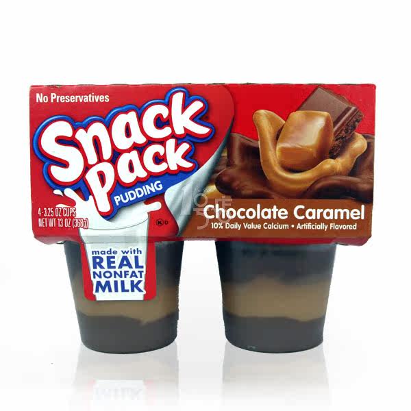 汉斯 巧克力焦糖味布丁果冻368g/盒