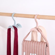 Wardrobe bag storage rack multifunctional Tie Rack rotatable wardrobe nail rack adhesive hook towel rack