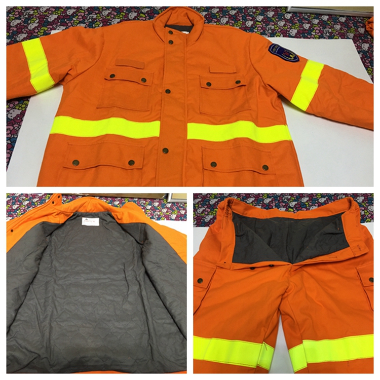 New Mine Ambulance Crew Rescue Clothing Winter Dress Reflective Sign Protection Thickened Fireproof Flame Retardant Winter Dress Set