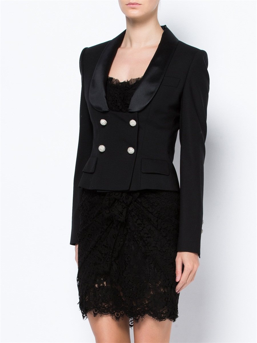 Dolce&Gabbana 黑色双排扣修身外套