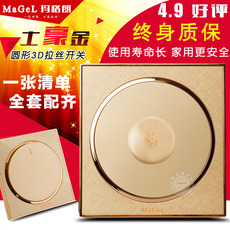 Электроника 玛格朗墙壁调速器变速开关吊扇速度调节磨砂拉丝面板香槟