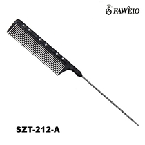 Taiwan hairy goose SZT-212-A carbon fiber rhinestone Standard pointed tail comb permed hair anti-static pick comb