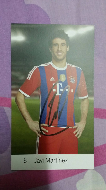 Martinez Spain's Bilbao official pro-pen signing card