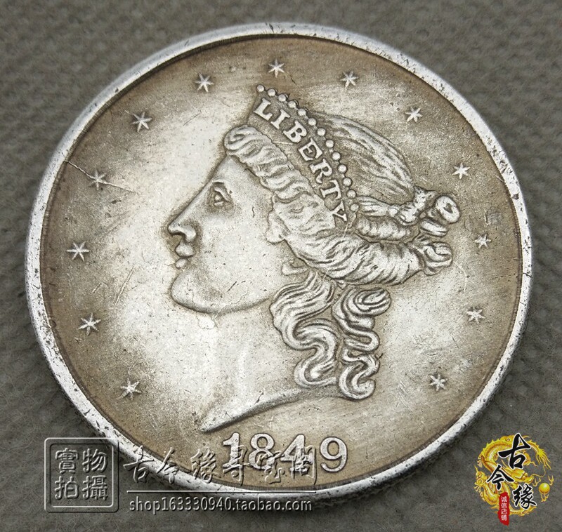 Foreign silver yuan Yuan Shikai vintage ocean old silver round silver coin Ancient coin collection Foreign currency goddess head 1849