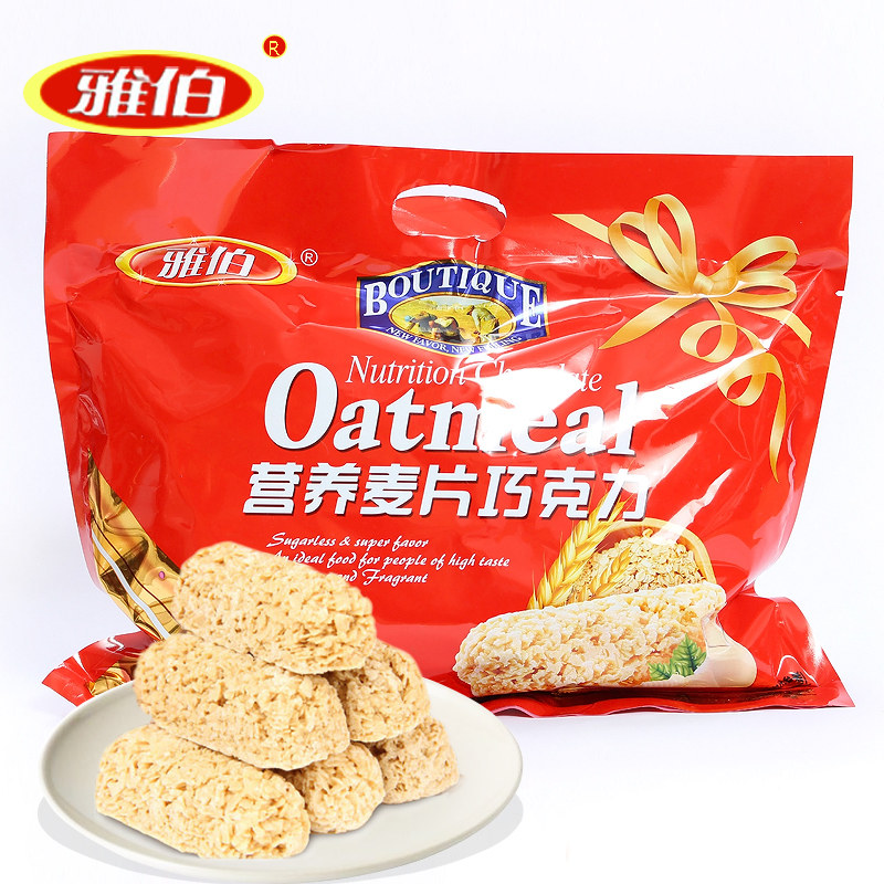 【天猫超市】雅伯低糖燕麦巧克力500g 燕麦酥燕麦片巧克力棒