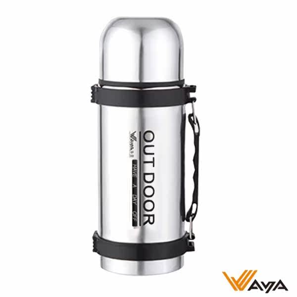 【WAYA】手提斜背两用不锈钢大真空保温壶/杯1000ml(CPHY-1000-5)
