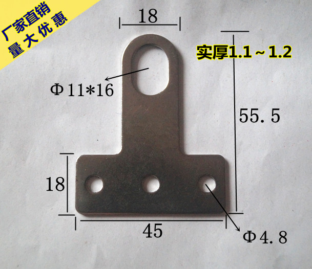 Stainless steel T type thickened corner yard ear piece fixed piece angle iron connector door and window welding sheet five gold accessories can be set