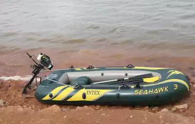 Hangkai 3 5P horsepower rubber boat propeller Rubber boat thickened 4-person boat 2-stroke outboard motor