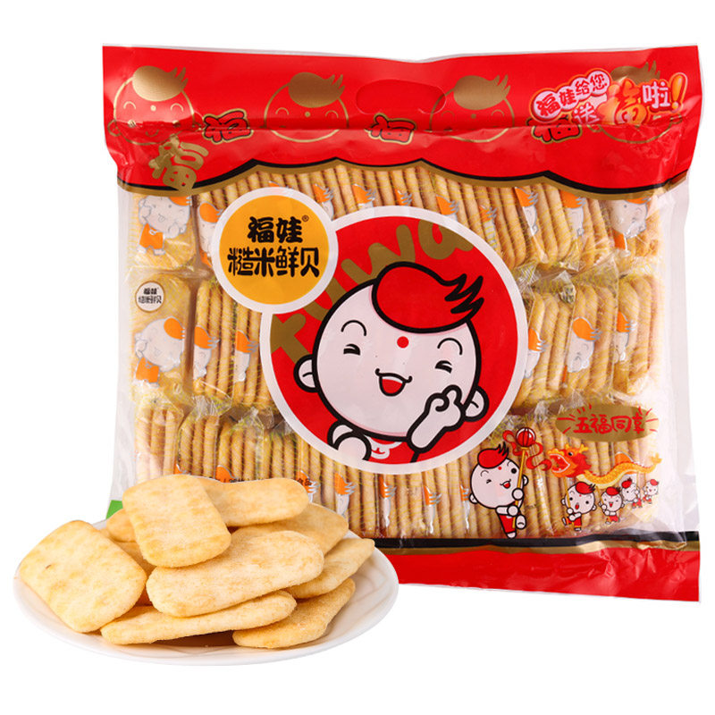 【天猫超市】福娃 糙米鲜贝386g/袋膨化食品 休闲零食 仙贝