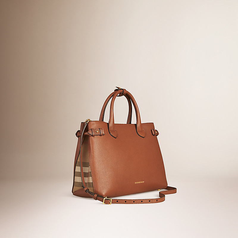 BURBERRY/博柏利中号 House 格纹皮革班纳手袋  39807941