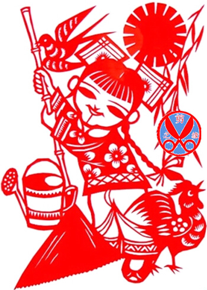 Labor paper-cut stickers window flowers pure hand-cut paper-cut students kindergarten children paper-cut painting decorative painting character paper-cut