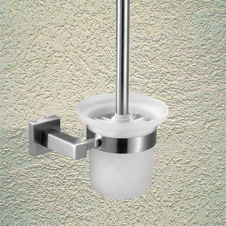 10 Years Quality Warranty 304 Stainless Steel Toilet Brushed Fine Cast Base Toilet Brush Shelf Bright Light Drawing two Select Popes