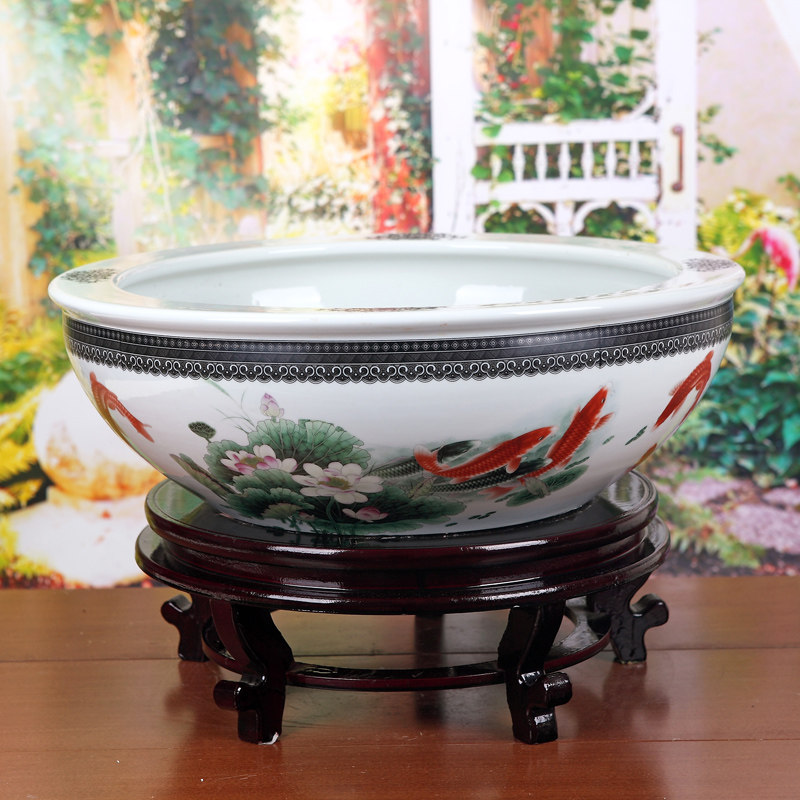 Sleeping Lotus Bonsai Dod Town Fish Tank Porcelain Pen Wash Turtle Vat Ceramic Creative Water Fairy Sleeping Lotus Basin Flower Basin