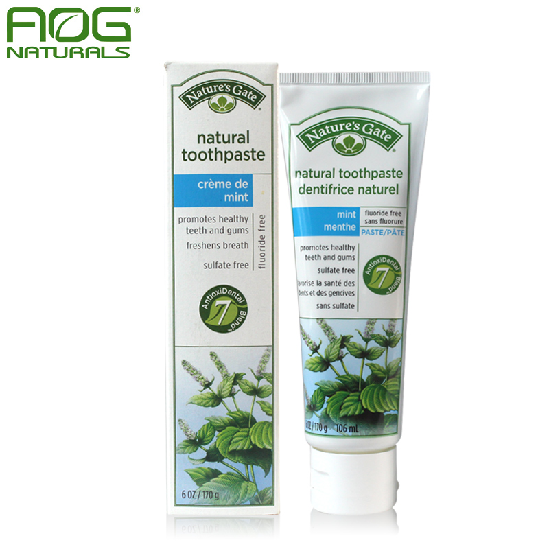 美国天然之扉薄荷天然牙膏(不含氟) 170g