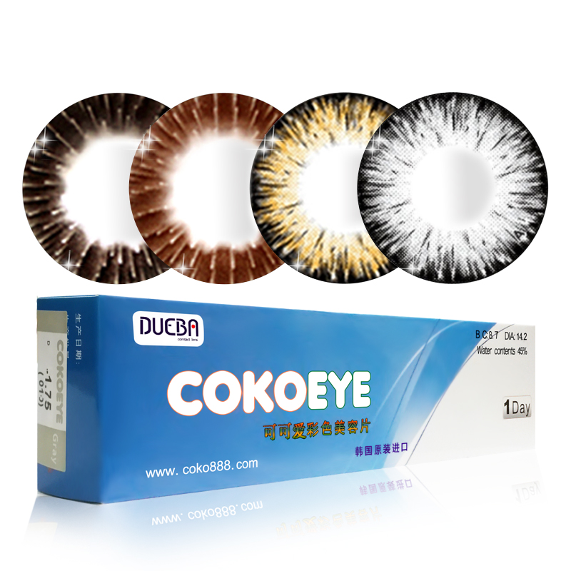 COKOEYE韩国混血美瞳隐形近视眼镜大直径美瞳日抛自然30片+2片装