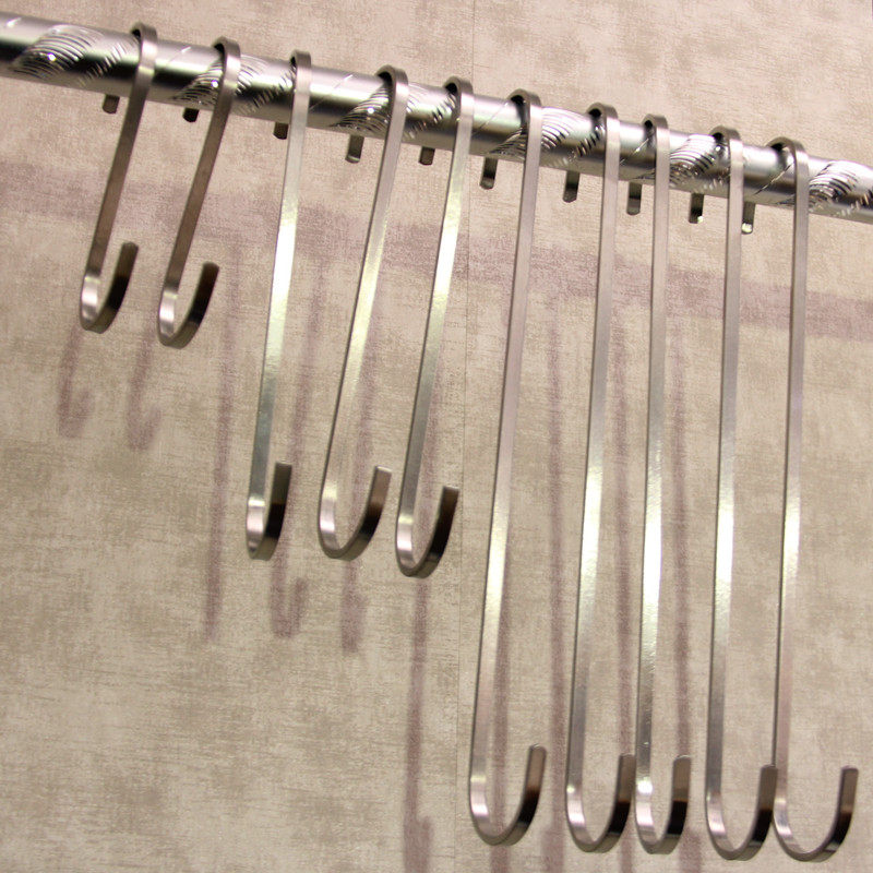 Clothing store hook Stainless steel extended shelf hook S hook S hook Display rack hook Fitting room hook