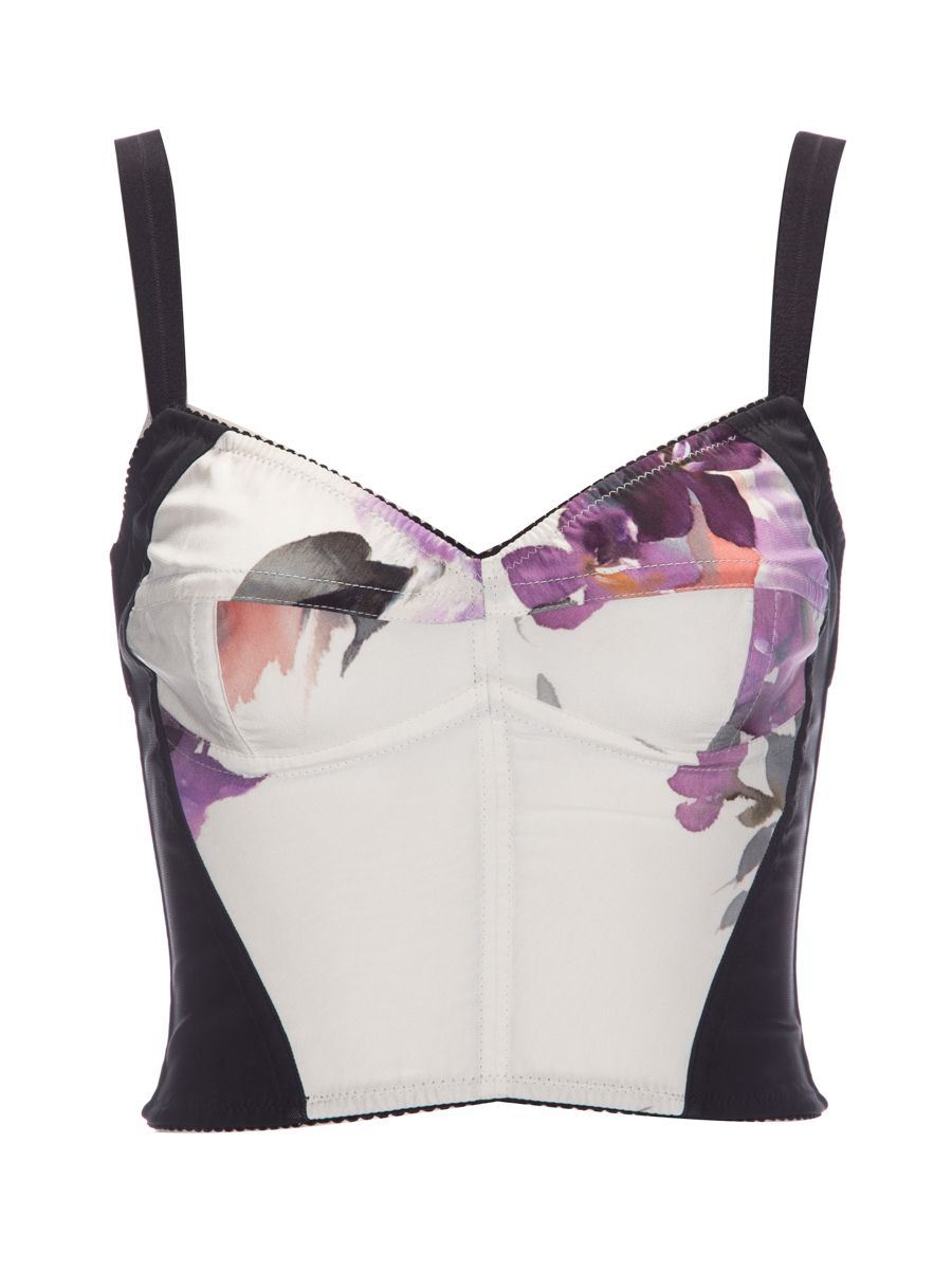 Dolce&Gabbana 拼色印花胸衣