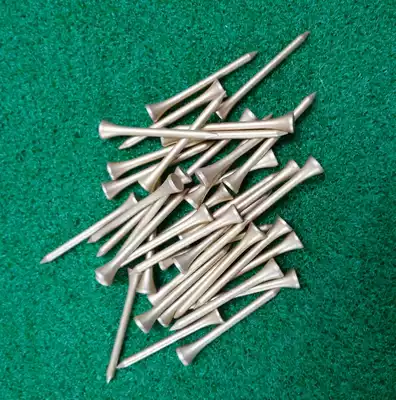 GOLF wood tee Golf wooden ball nail Golden ball nail 70mm