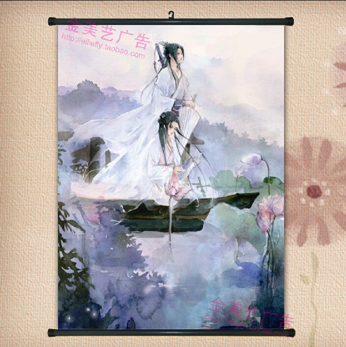 Paper for pictures hanging up calendar poster custom silk oil canvas hanging shaft painting personality wedding photo paper PP