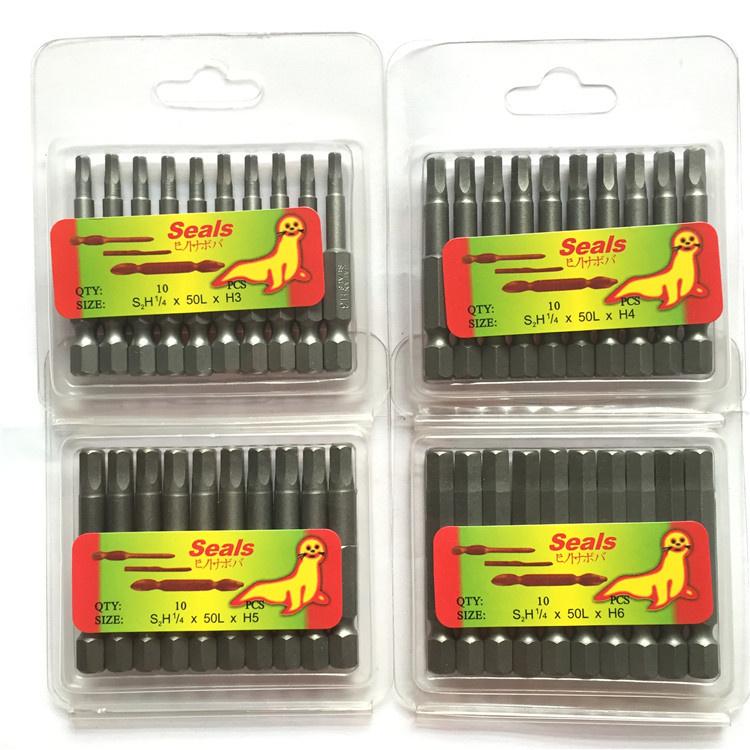 Original set SEALS batch head pneumatic tool head double head cross I type pneumatic screwdriver head sleeve hexagonal pneumatic screwdriver tip