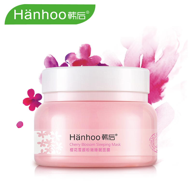 韩后睡眠面膜 樱花雪颜粉嫩睡眠罐装面膜 莹亮肤色