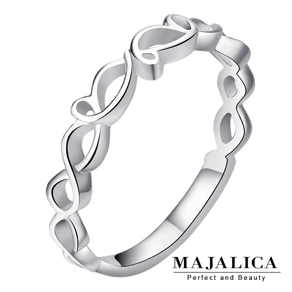台湾官网直邮进口Majalica纯银戒指 甜蜜花冠 925纯银尾戒 名媛淑